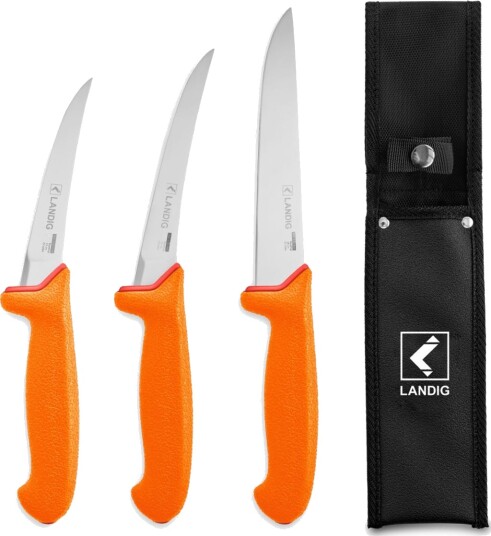 Landig Slaktesett | 3 Kniver & Slire