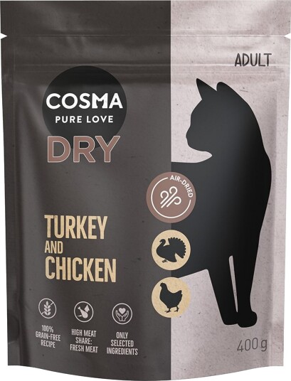 Cosma Tørrfôr Tørrfôr & Kylling Kalkun 400 G Cosma Tørrfôr Tørrfôr & Kylling Kalkun 400 G
