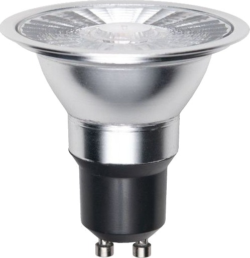 Spl GU10 ES63 8W dimbar LED pære 510lm 2700K 38 grader klart glass Dimbar : Dimbar Kulør : Varm Spl GU10 ES63 8W dimbar LED pære 510lm 2700K 38 grader klart glass Dimbar : Dimbar Kulør : Varm
