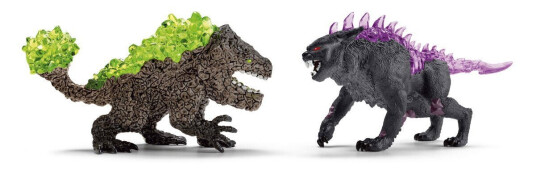 Schleich Eldrador Skygge Gaupe vs. Stein Knuser Figurer
