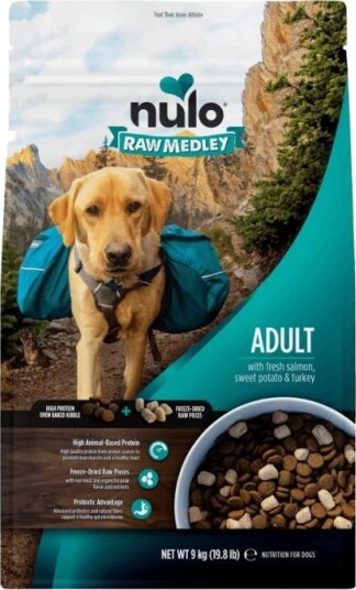 Nulo Dog Adult Raw Medley Fresh Salmon Sweet Potato & Turkey 9 kg