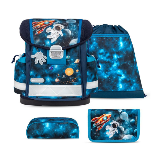 Belmil Space Rocket skoleveske med 4 deler Belmil Space Rocket skoleveske med 4 deler