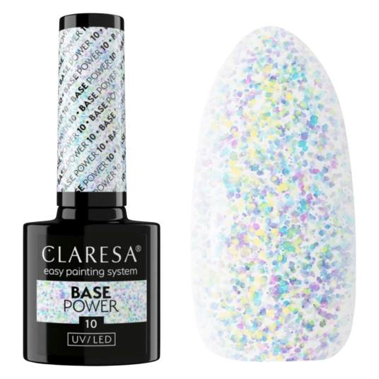 Claresa Power Base Hybrid Soak Off 10 Pieces Of Frosty Iridescent