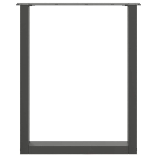 Spisebordben U formet 2 stk svart 70 x 72 73 cm stål Spisebordben U formet 2 stk svart 70 x 72 73 cm stål