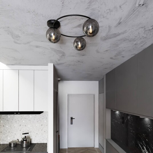 Euluna Taklampe Ascella 3 lyskilder svart/grafitt