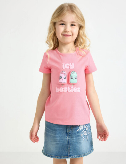 Lindex Top With Application   Pink   104