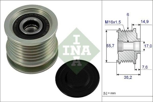 Dynamo remhjul INA 535 0013 10