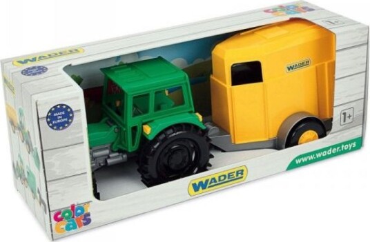 Wader Farmer Traktor Med Hestehenger I Pappeske