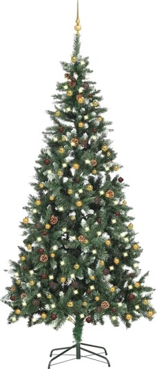 vidaXL Kunstig juletre med LED og kulesett 210 cm vidaXL Kunstig juletre med LED og kulesett 210 cm