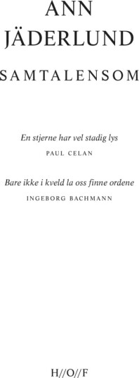 Samtalensom Av Ann Jäderlund