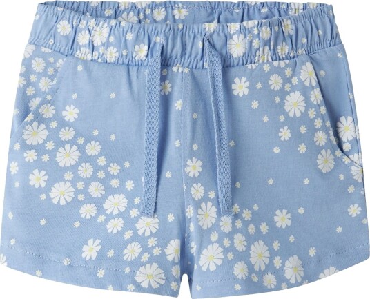 Name It Shorts Noos NmfVigga Serenity/White Flower Name It 7 år (122) Shorts Blå