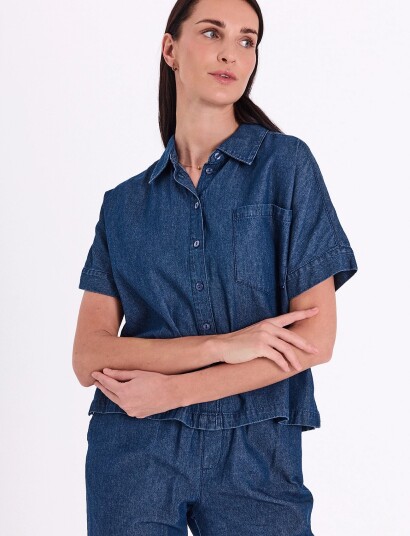 FREE/QUENT Fqesronda Shirt Navy M