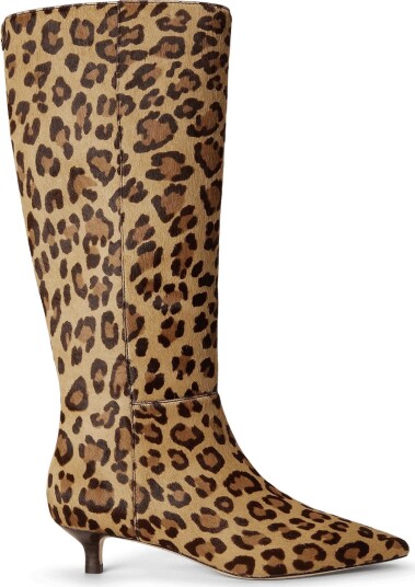 Lauren Ralph Lauren Francesca Print Haircalf Tall Boot Heel   MODERN LEOPARD   37