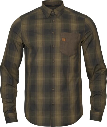 Härkila Men"s Akkan Shirt Willow Green/shadow Brown XXL