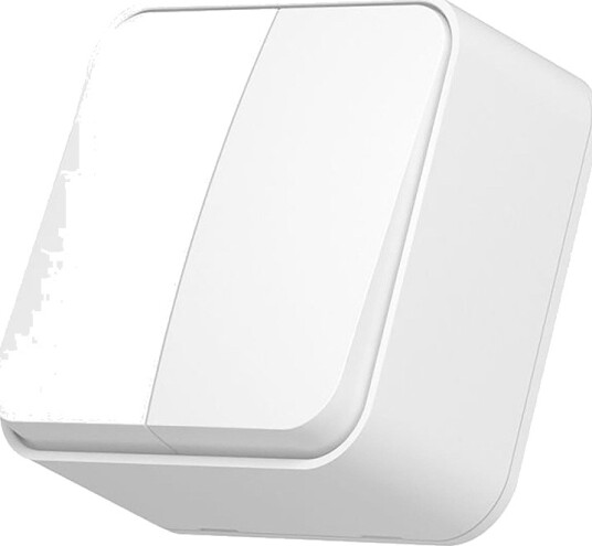 Videx 2-kanals påveggsbryter - 68x68mm, IP20, hvit