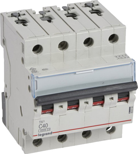 Legrand Automatsikring TX3 C 40A 4P, 4M, 6/6kA 84 x 78 x 72 mm