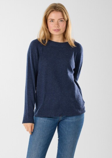 Seaside Maine Pullover W Navy 40 Strikket
