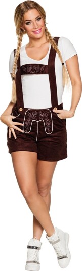 Brun Oktoberfest Lederhosen til Dame
