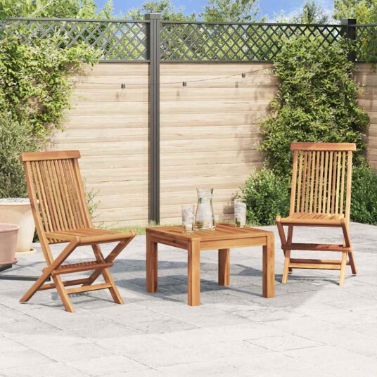 vidaXL Klappstoler 2 stk heltre teak vidaXL Klappstoler 2 stk heltre teak