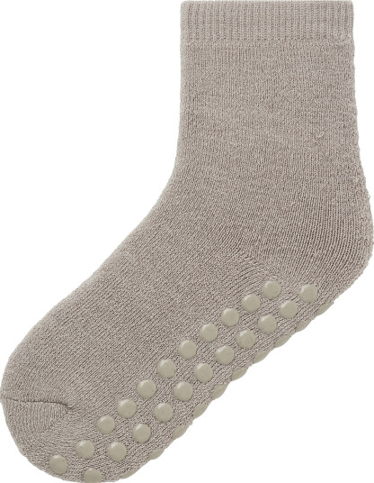 Name It Nmfwaksi Wo/Bl Terry Sock W/Non Skid Grey 22 24
