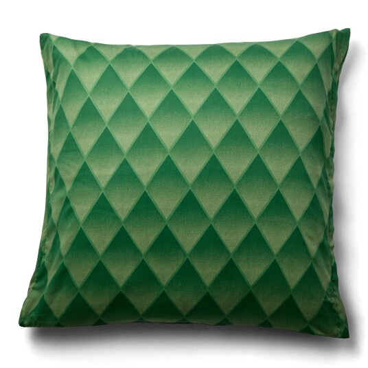 Borg Living Putetrekk i 100% myk og deilig bomullssateng 60x63 cm Harlekinmønster i en vakker grønn farge Putetrekk fra By Night