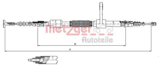 Tautrekk, håndbremse METZGER 251.34