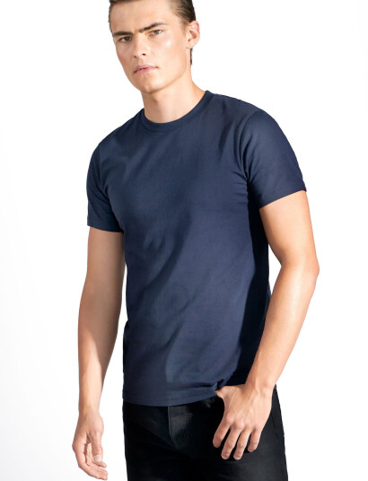 Bread & Boxers Crew-Neck Regular - Navy - L