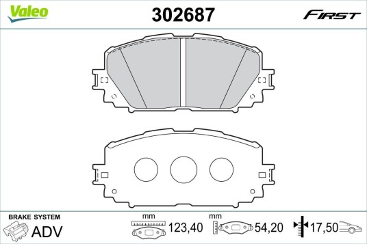 Bremseklosser VALEO 302687