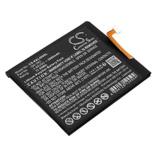 QiKu 1503-A01 batteri (3000 mAh 3.85 V, Sort)