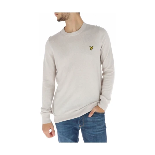 Lyle & Scott Cotton Merino Crew Neck Jumper - Cream - XL Lyle & Scott Cotton Merino Crew Neck Jumper - Cream - XL