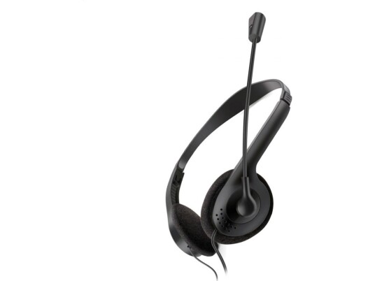 Omega Fis1020, Hodetelefoner, Hodebånd, Kontor/Kundesenter, Sort, Stereofonisk, 1,5 M