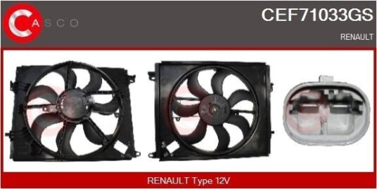 CASCO CEF71033GS Kjølevite, radiator