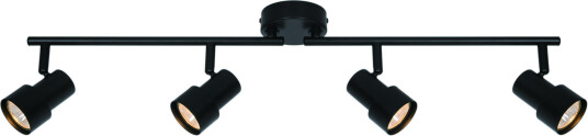 Boston taklampe med 4 spotter - Svart