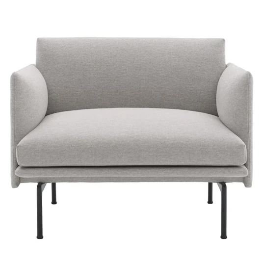 Muuto Outline Chair Black Base   Remix 163 Black