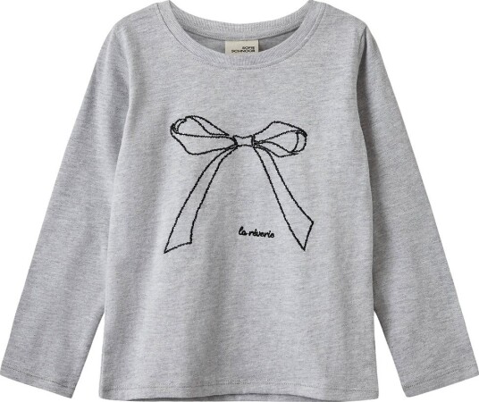 Sofire Schnoor Genser FleurKb Grey Melange m. Sløyfe Sofie Schnoor 7 år (122) Genser Grå