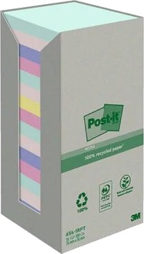 Post It 654 1Rpt 16 Ark 76 Mm 76 Mm 100 Stykker