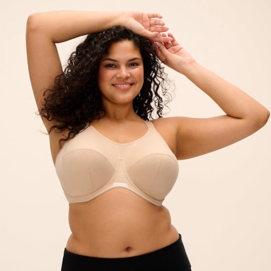 Elomi BH Energise Sports Bra Beige nylon O 80 Dame