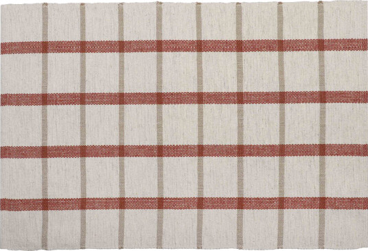Holmen Eddy bordbrikke kurvet 34x48 cm rust/offwhite Holmen Eddy bordbrikke kurvet 34x48 cm rust/offwhite