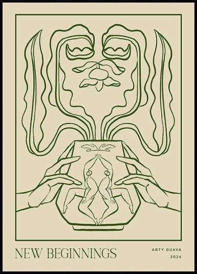 Vessel Collection : New Beginnings LineArt Plakat / 30x40cm