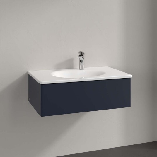 Villeroy & Boch Antao Servantskap med 1 skuff 78,8x49,6x25,6 cm u/lys Blå Matt