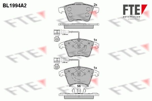 Bremseklosser FTE 9010582 Bremseklosser FTE 9010582