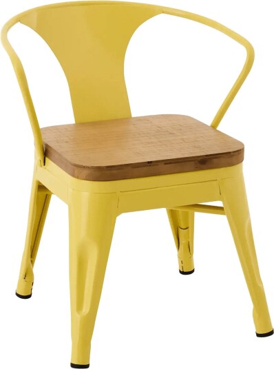 J-Line Kids Chair Evi Iron/Plywood Yellow J-Line Kids Chair Evi Iron/Plywood Yellow