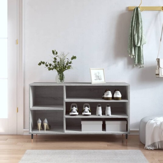  Skoskap grå sonoma 102x36x60 cm konstruert tre 8721012114494