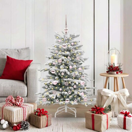  Kunstig sammensatt juletre Hvit 120 cm PE og PVC