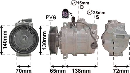 AC kompressor VAN WEZEL 5801K706