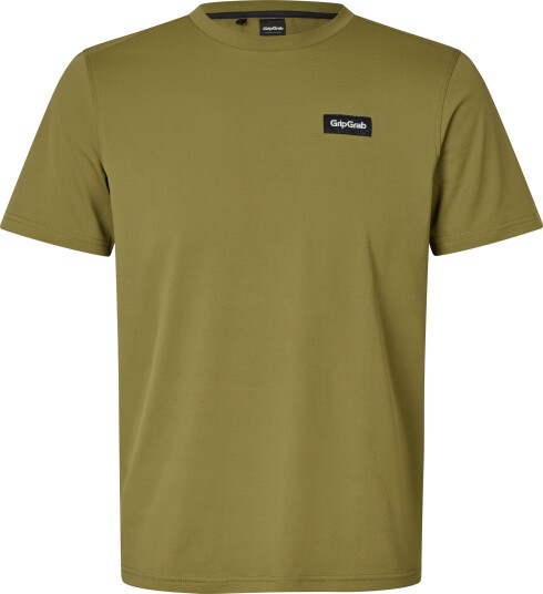Gripgrab Men's Flow Technical T-Shirt Olive Green XL, Olive Green