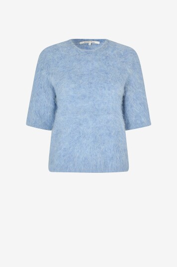 Second Female Karla Knit SS O neck Blå