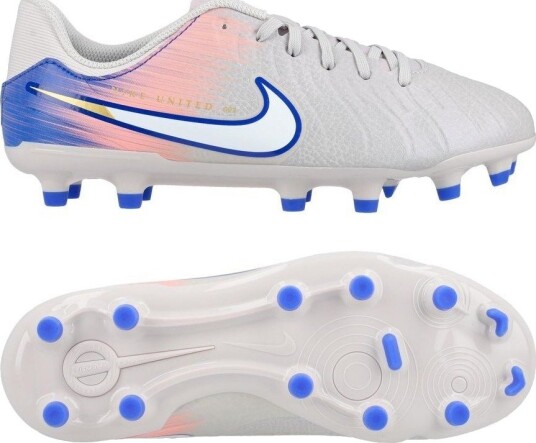 Nike Tiempo Legend 10 Academy MG United   Vast Grey/Blå Barn   Multi Ground (MG) størrelse 33½