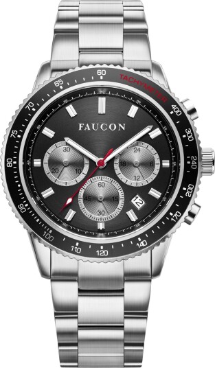 Faucon Speedtimer F10017 - Herre - 43 mm - Analog - Kvarts urverk - Safirbelagt mineralglass
