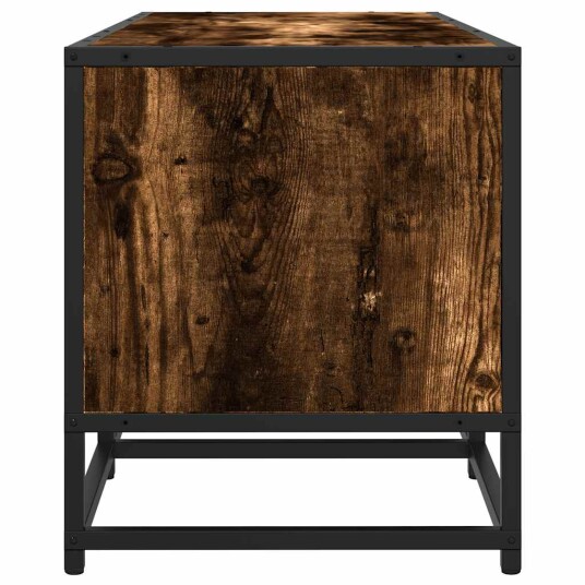 TV-benk røkt eik 160x35x41 cm konstruert tre og metall 8721102839054